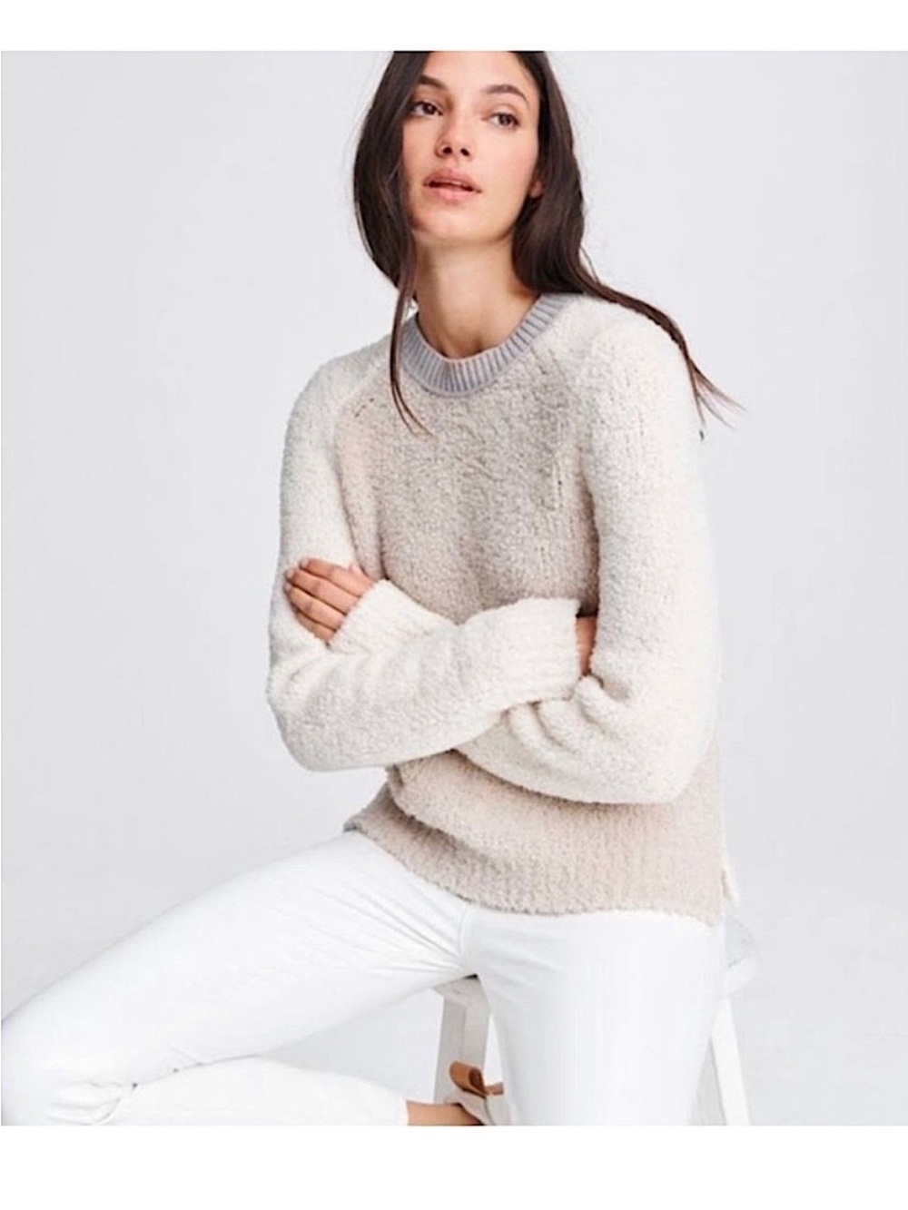 rag & bone Ivory Davis Crew Sweater